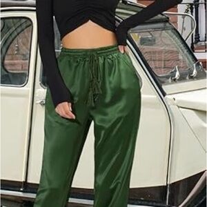 Allegra K Dark Green Women's Joggers